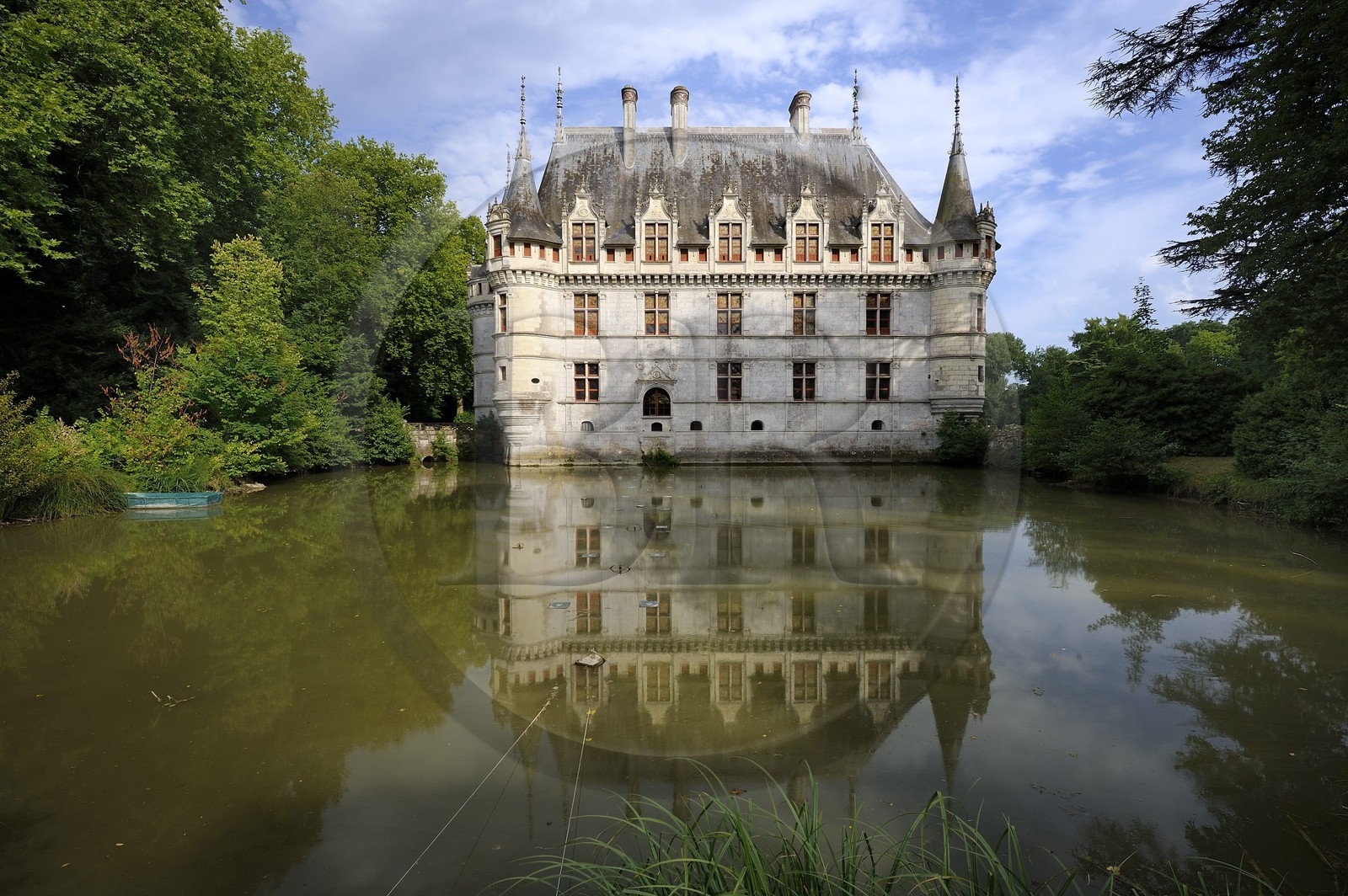 France, Indre et Loire, Loire Valley listed as World Heritage by UNESCO, Chateau d' Azay le Rideau