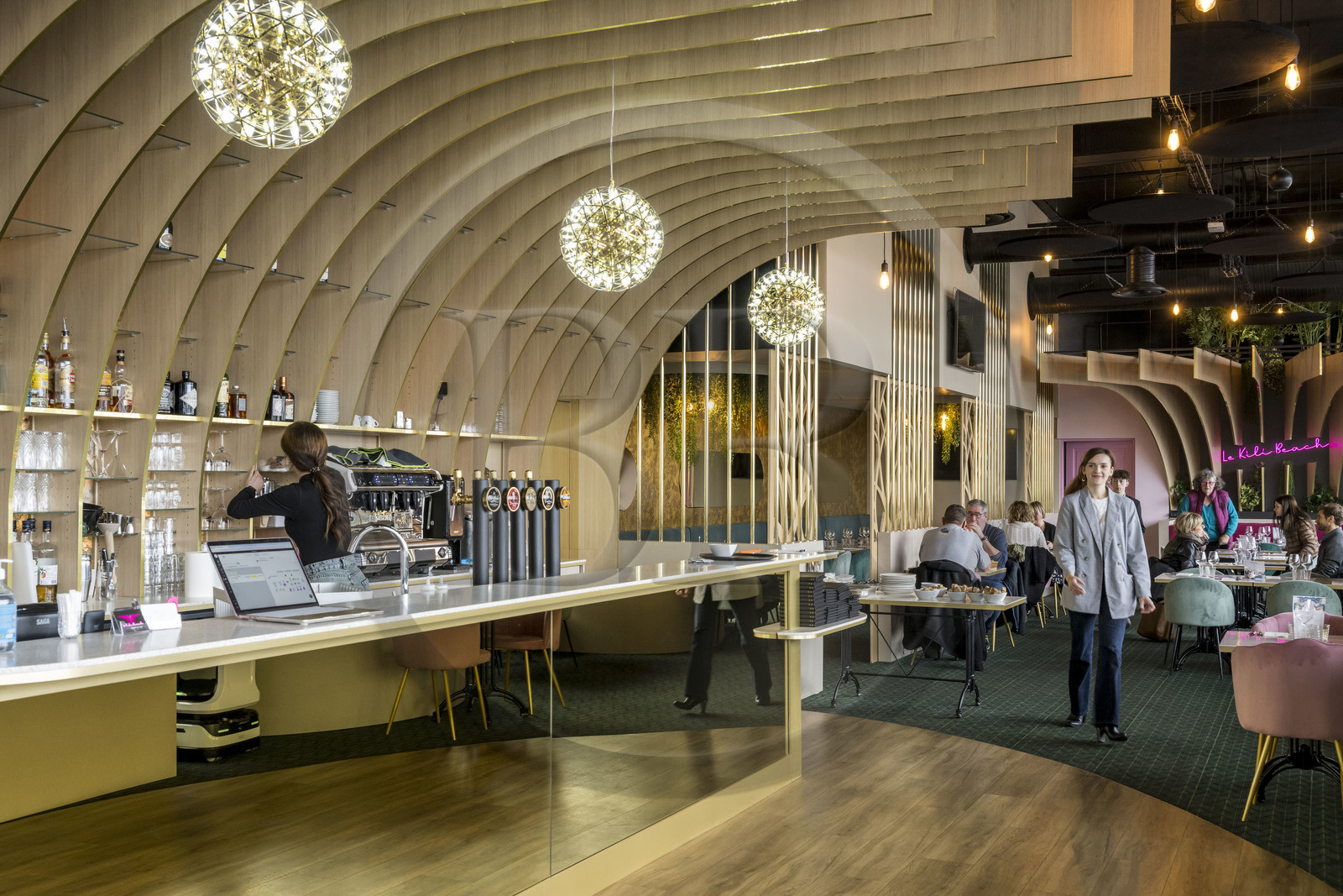 France, Loire-Atlantique (44), Saint-Nazaire, restaurant le Kili Beach dans le centre commercial Le Ruban Bleu