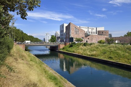 France, Bas Rhin, Strasbourg, development of port du Rhin (Rhine's harbour) and conversion of breakwater of Bassin d'Austerlitz, la Cite de la musique (Cultural centre dedicated to dance and music)
