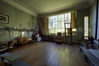 France, Bouches-du-Rhône (13), Aix en Provence, Atelier de Paul Cézanne sur la colline des Lauves avec le mobilier et les accessoires dont il se servait, mention obligatoire