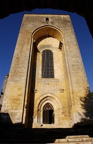 France, Dordogne, Perigord Noir, Saint Amand de Coly, labelled Les Plus Beaux Villages de France (The Most Beautiful Villages of France), fortified church in the medieval village