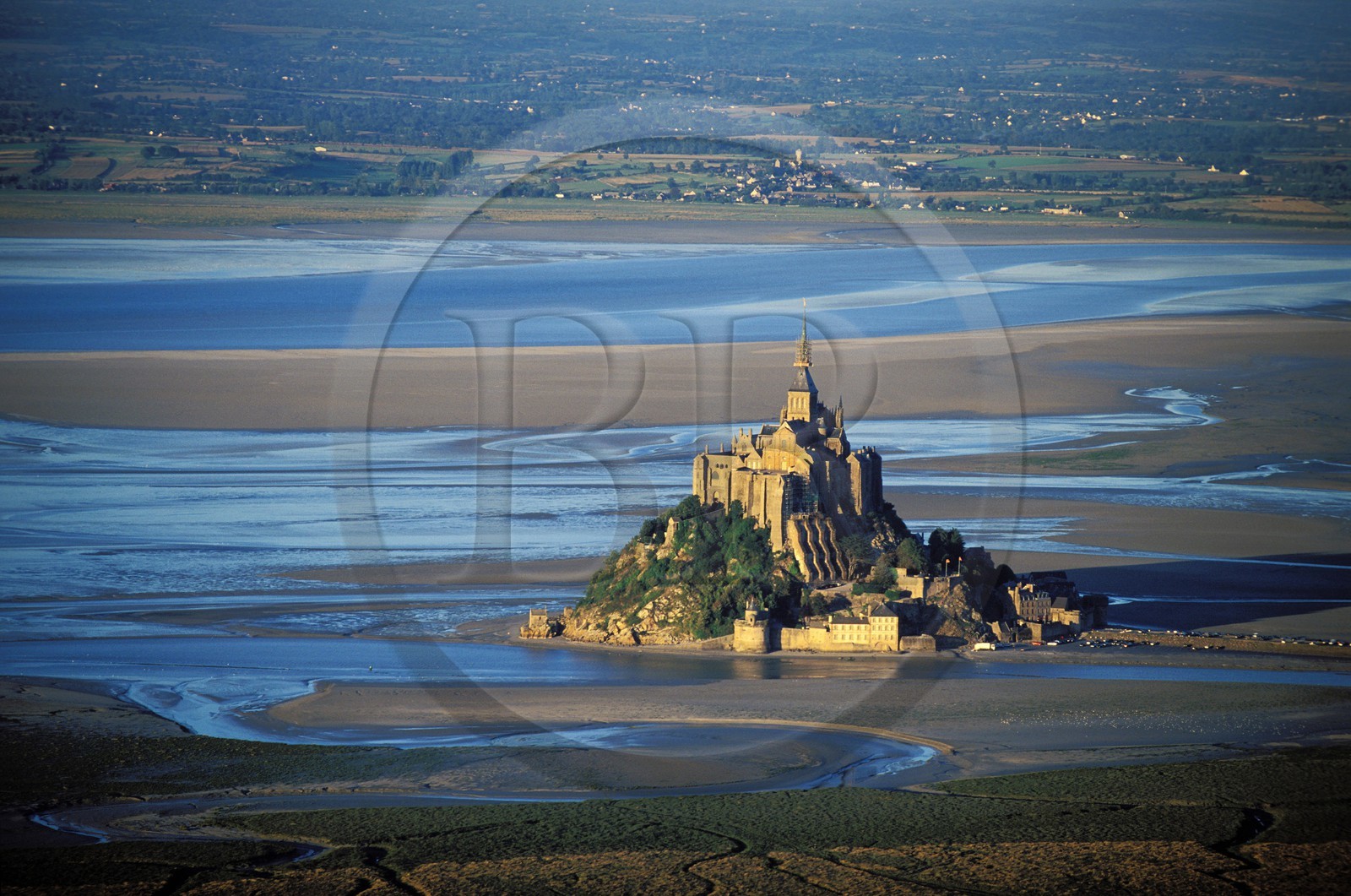 France, Manche (50), Baie du Mont Saint-Michel, classé Patrimoine Mondial de l'UNESCO (vue aérienne)