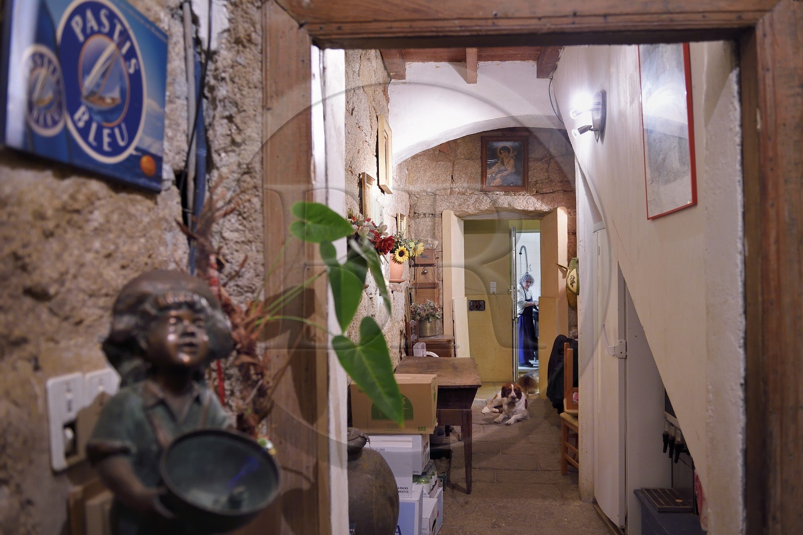 France, Corse-du-Sud (2A), Sartène, l'auberge l'Oasis du Lion à Roccapina