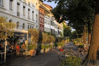 Switzerland, Canton Basel-Stadt, Basel, Little Basel district on the right bank of the river Rhine
