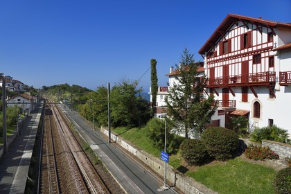 France, Pyrenees Atlantiques, Basque Country coast, Guethary train station