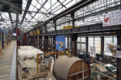 France, Loire-Atlantique, Nantes, gallery of the Machines de l'Ile in the hangars of former shipyards, an artistic project created by François Delaroziere and Pierre Orefice, workshop of the Compagnie La Machine