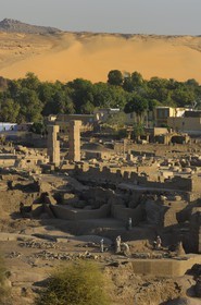 Egypt, Upper Egypt, Nubia, Nile Valley, Aswan, Elephantine Island, archeological excavations site of Satis and Khnoum temples