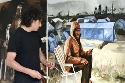 France, Val-de-Marne, Yvry-sur-Seine, Workshop of Fred Kleinberg, work for the exhibition Odyssée (Odyssey)