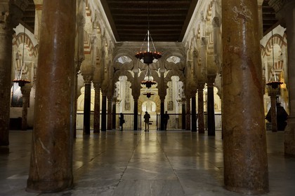 Spain, Andalusia, Cordoba, historical center listed as World Heritage by UNESCO, Mezquita, the Mosque cathedral, the mihrab of the mosque in the background