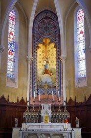 France, Var, Massif des Maures, Collobrières, the church of Notre Dame des Victoires