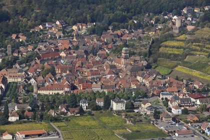France, Haut Rhin, Kaysersberg (aerial view)