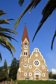 Namibia, Khomas region, Windhoek, Christ Church (or Christuskirche), Lutheran church designed by architect Gottlieb Redecker