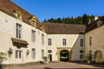 France, Nièvre (58), Parc naturel régional du Morvan, Bazoches, le chateau de Bazoches qui fut propriété du maréchal Sébastien le Prestre de Vauban, la cour intérieure