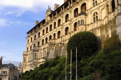 France, Loir et Cher, Loire Valley listed as World Heritage by UNESCO, Chateau de Blois, facade of the Loges in Francois I Wing