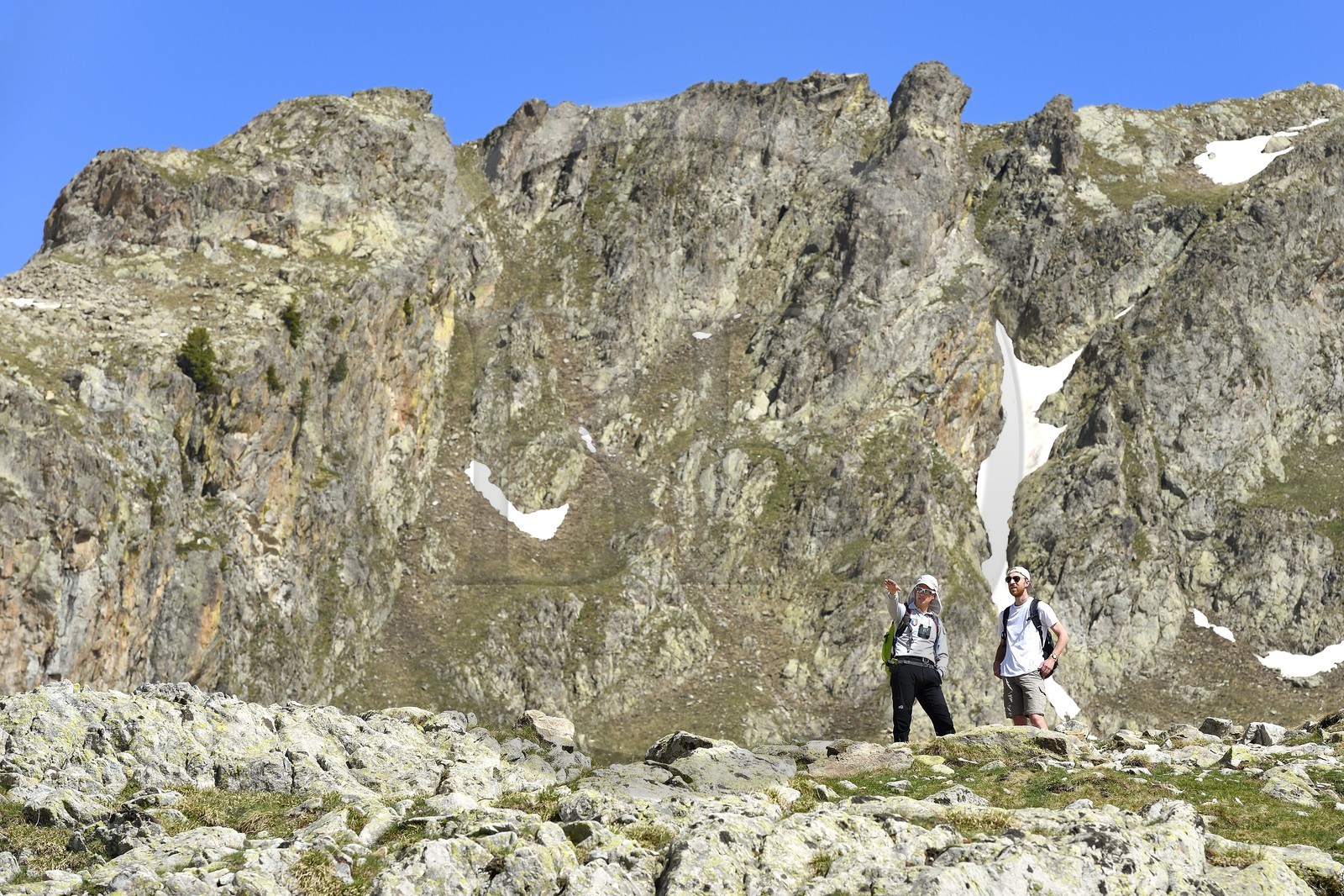 France, Alpes-Maritimes (06), parc national du Mercantour, Haute-Vésubie, vallon de la Madone de Fenestre, randonnée vers le col de Fenestre