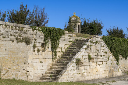 France, Charente Maritime, Saintonge, Marennes Hiers Brouage, Brouage citadel, labelled Les Plus Beaux Villages de France (The Most Beautiful Villages of France), interior view of the ramparts built from 1630 to 1640 and which are equipped with watchtowers
