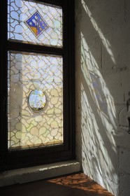 France, Loir et Cher, Loire Valley, listed as World Heritage by UNESCO, Chaumont sur Loire castle, detail of a window in the bedroom of Diane de Poitiers