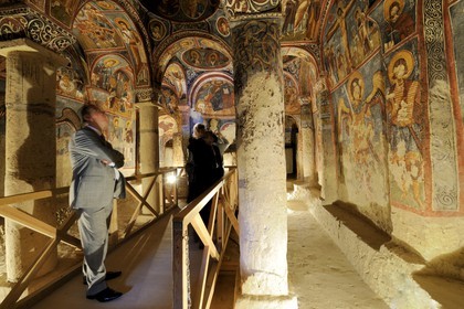 Turkey, Central Anatolia, Nevsehir Province, Cappadocia listed as World Heritage by UNESCO, Goreme, open air museum, Karanlik Kilise (Dark Church)