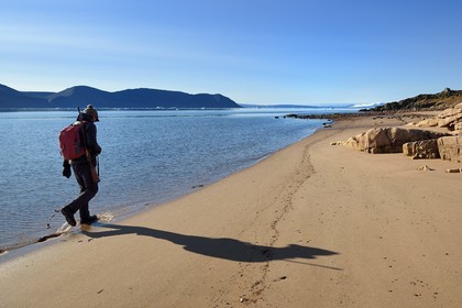 Greenland, North West coast, Murchison sound north of Baffin Bay, Robertson fjord, on a Siorapaluk beach, the most nothern village from Greenland, most of its inhabitants live from hunting