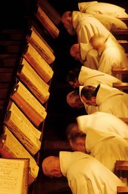 France, Drome, Montjoyer, Notre Dame d'Aiguebelle Cistercian Abbey, church office