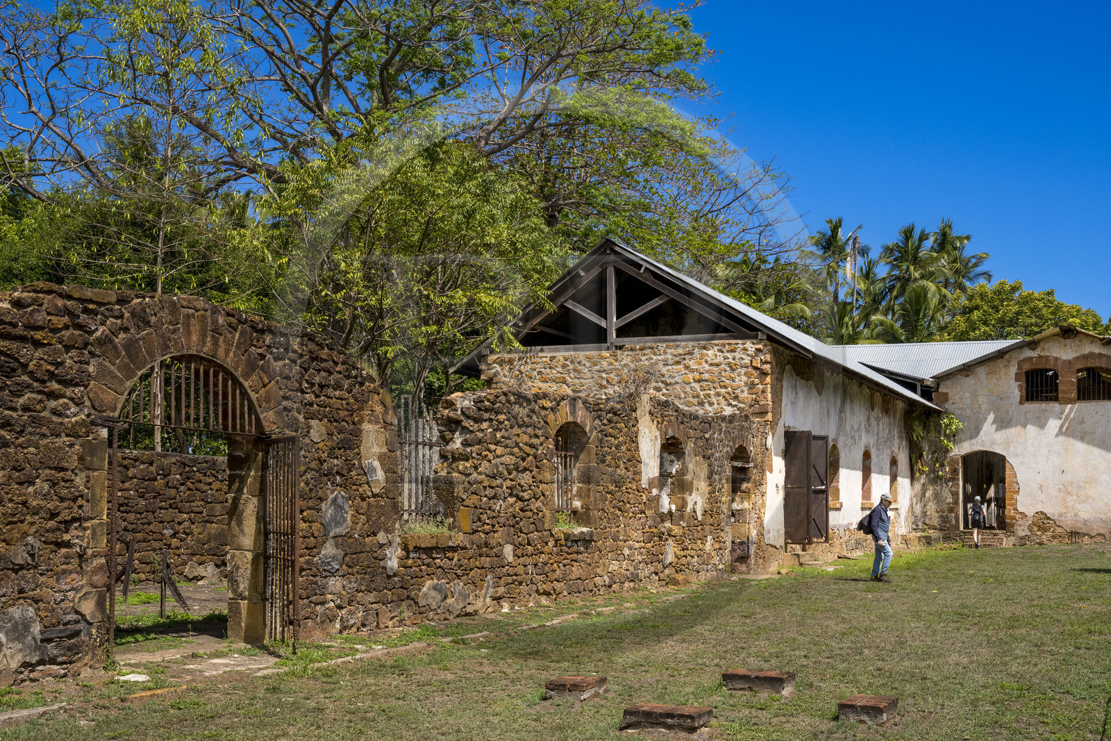 France, Guyane, Kourou, Iles du Salut, Ile Royale, le quartier disciplinaire du bagne pour les condamnés récalcitrants