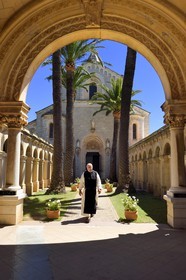 France, Alpes-Maritimes, Lerins Islands, Saint-Honorat island, Abbey of Lerins, the abbey church and monastery