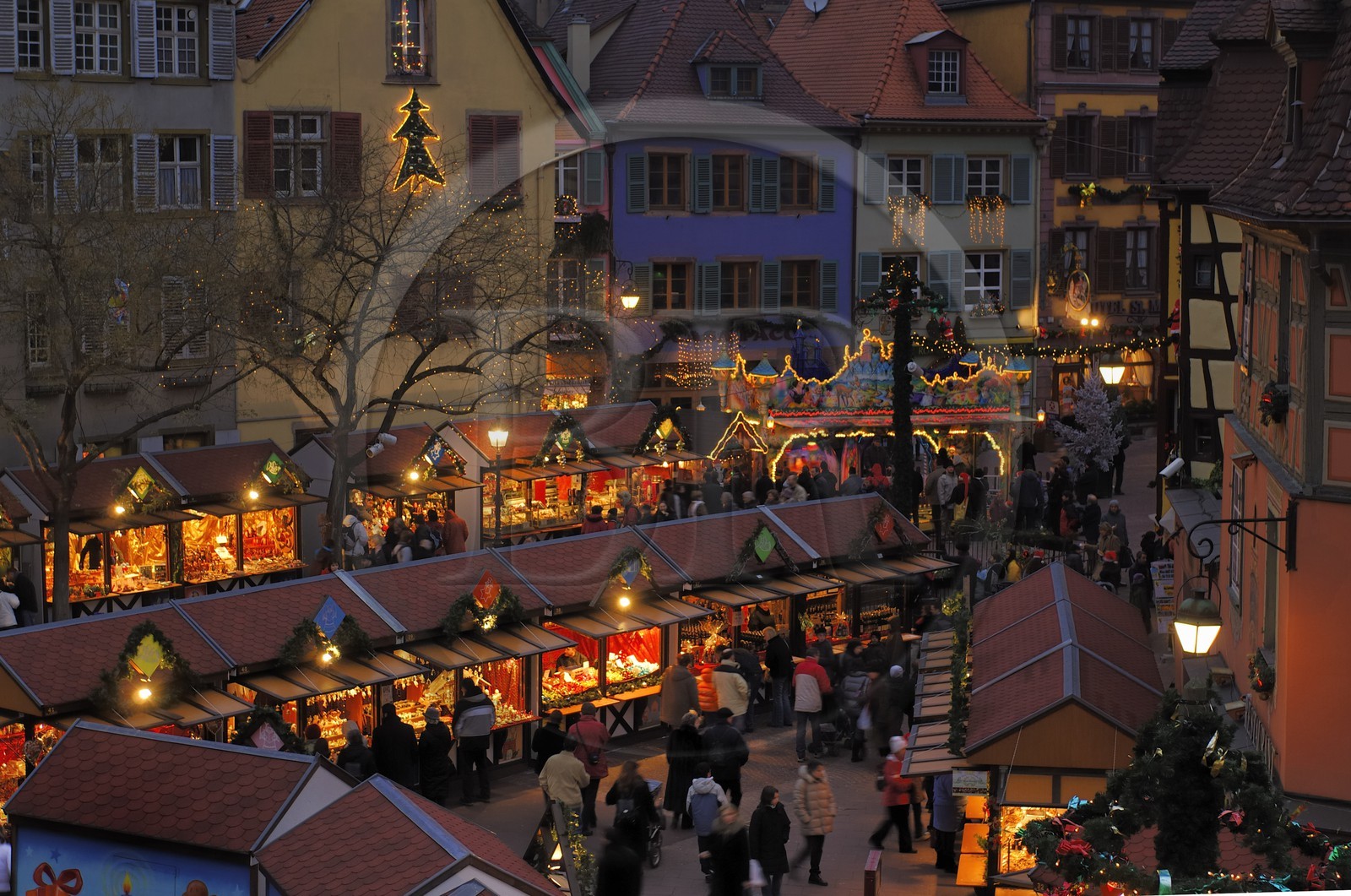 France, Haut Rhin (68), Colmar, Marche de Noel de la place de l'Ancienne Douane