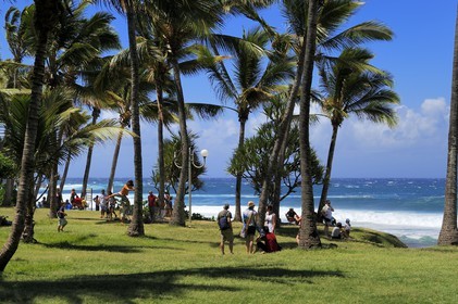 France, île de la Réunion, la côte sud, plage de Grand-Anse