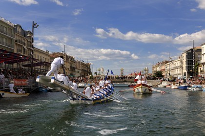 France, Hérault (34), Sète, canal Royal, fête de la Saint Louis, joutes sètoises