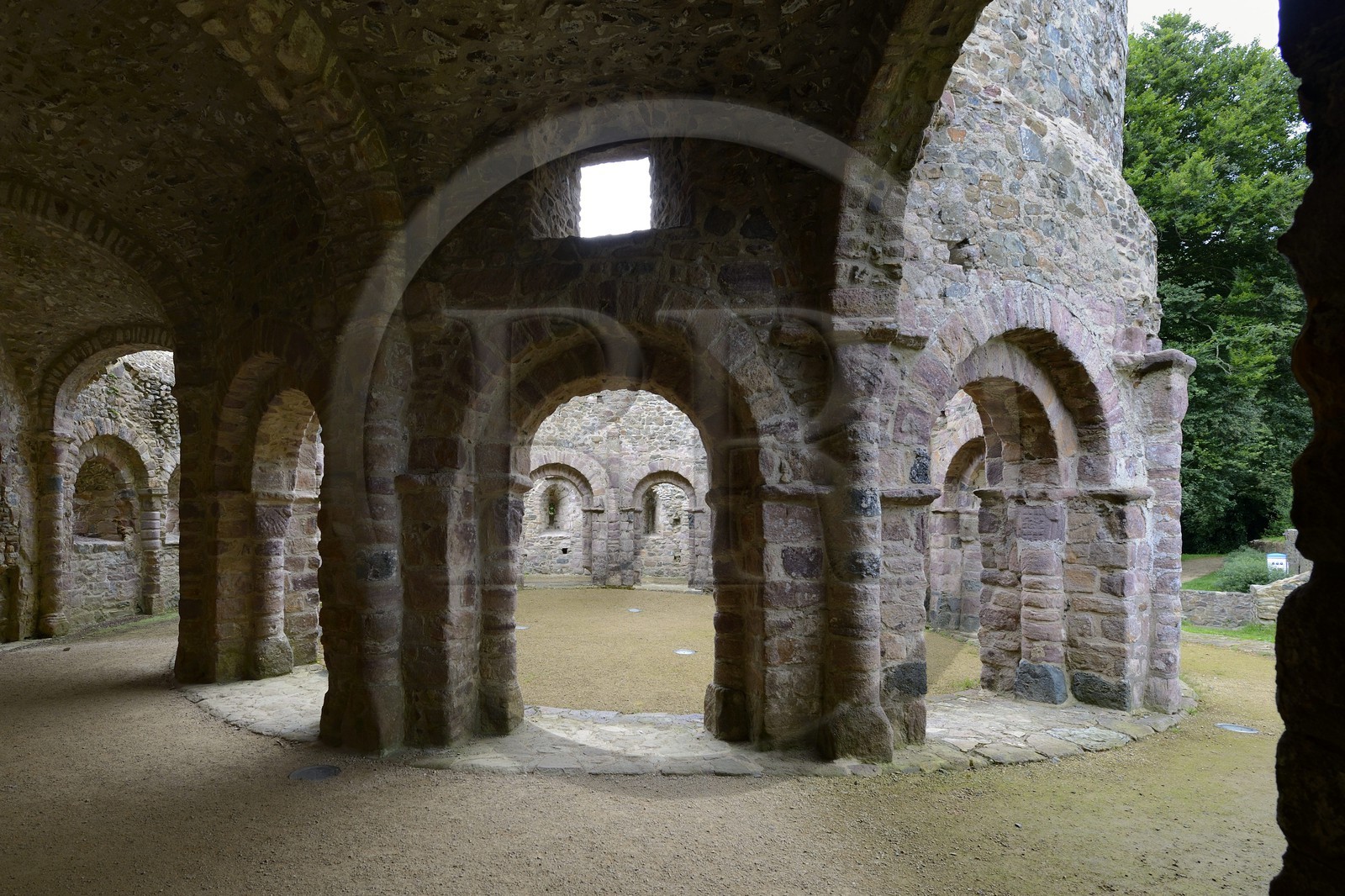 France, Côtes-d'Armor (22), Temple de Lanleff, ancienne chapelle du XIème siècle bati par les Templiers sur le modèle du Saint Sépulcre de Jérusalem