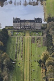 France, Cotes-d'Armor, L'Hermitage-Lorge, Lorge castle (aerial view)
