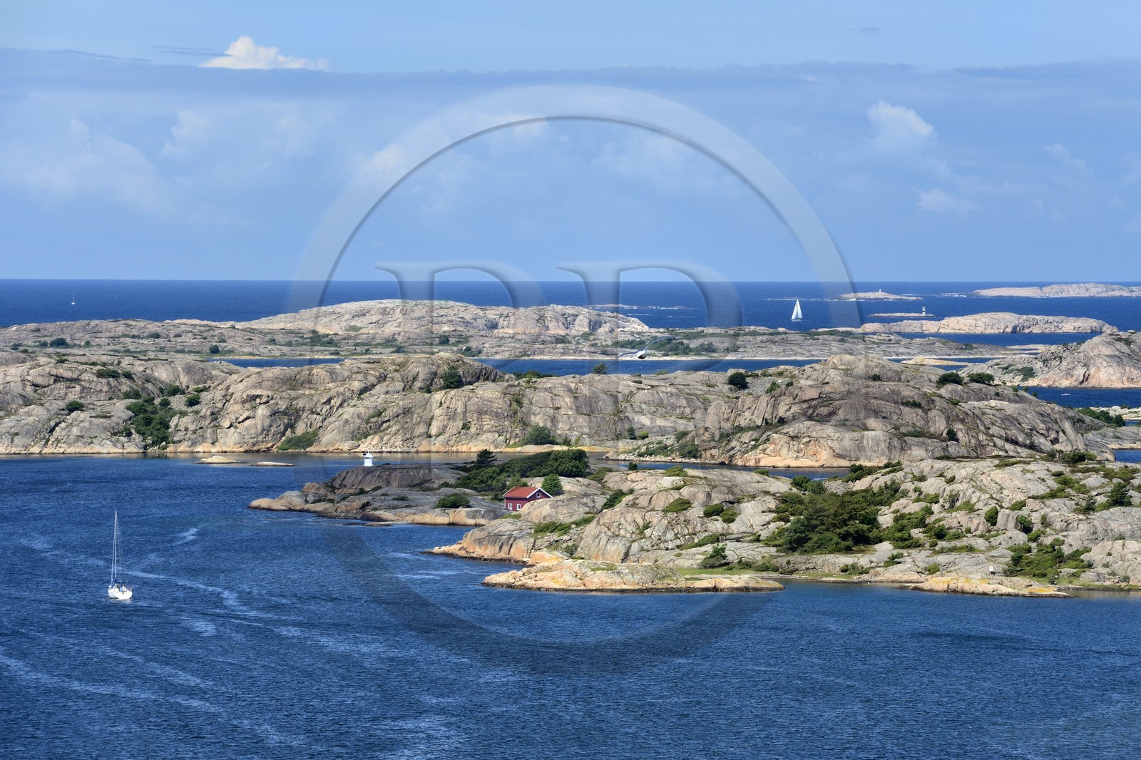 Suède, Västra Götaland, Fjällbacka, panorama depuis le sommet du rocher de Vetterberget