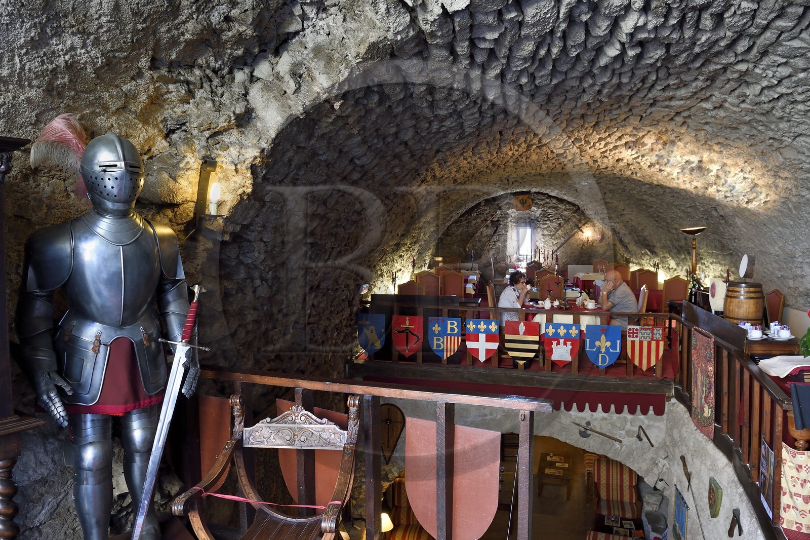 France, Var (83), Parc Naturel Régional du Verdon, village de Trigance, l'Hotel Chateau de Trigance