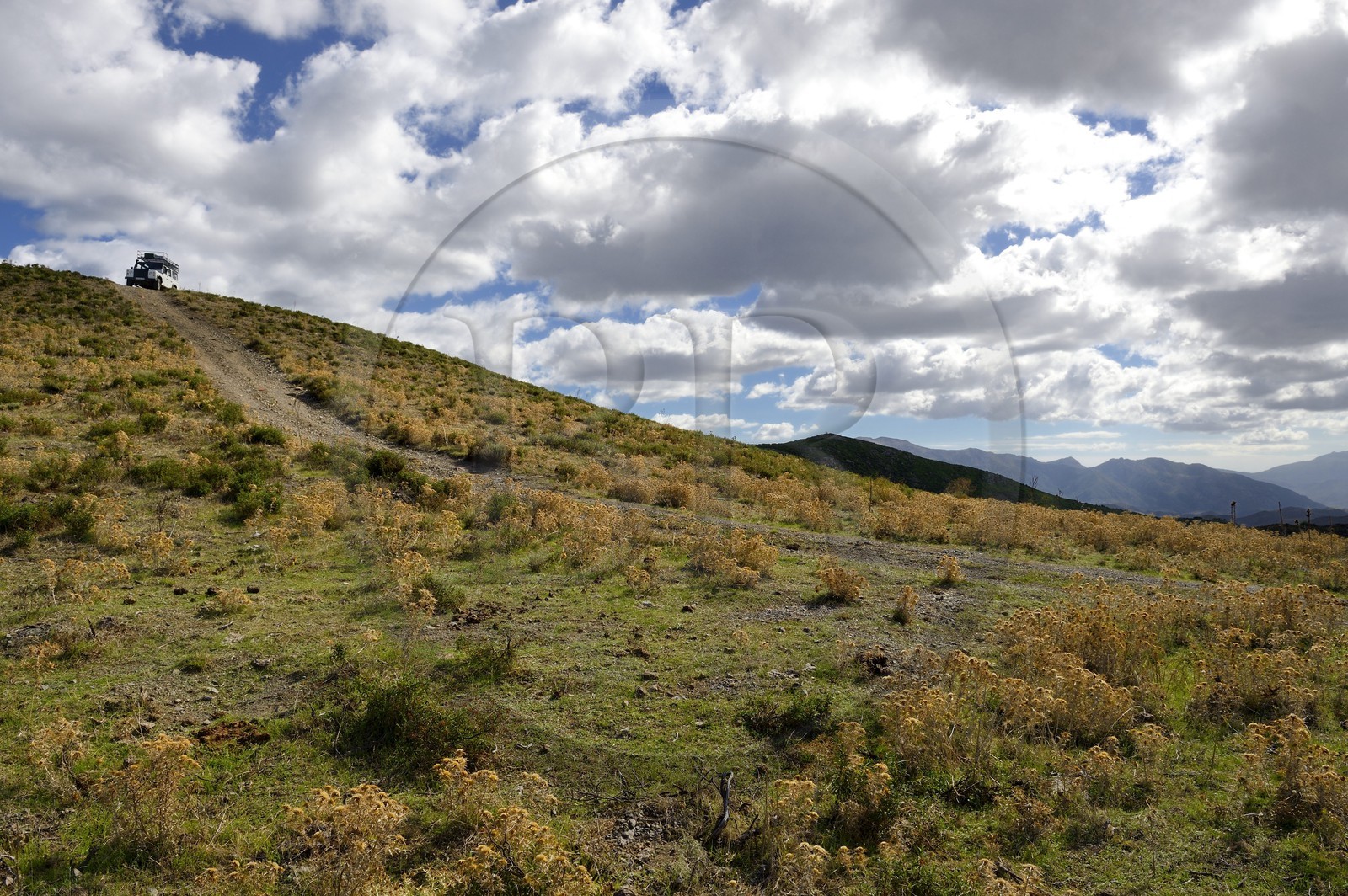 France, Haute-Corse (2B), Balagne, découverte du Giussani en véhicule 4x4 en utilisant des pistes