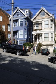 United States, California, San Francisco, sloping street (Castro street) in the district of Noe Valley