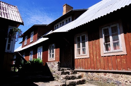 Lithuania (Baltic States), Trakai, a wooden house in the main street of Trakai where the Karaites used to live