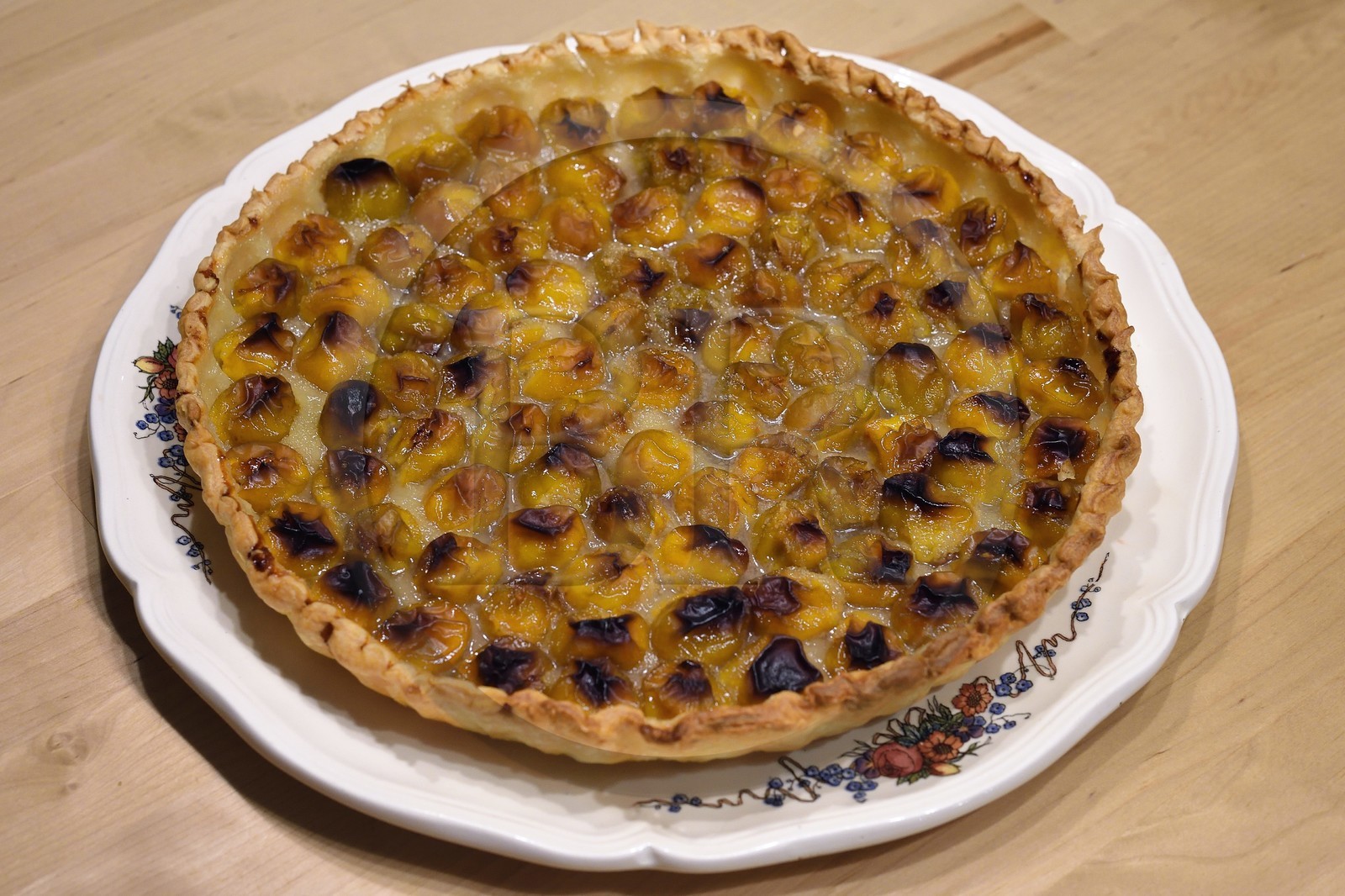 France, tarte aux mirabelles faite maison
