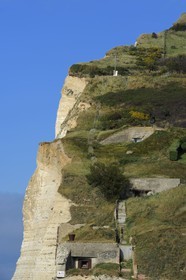 France, Seine Maritime, Pays de Caux, Cote d'Albatre, Fecamp, bunker of the Atlantic Wall on the cliff of Cape Fagnet