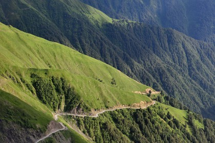 Georgia, Kakheti, Tusheti region, the spectacular track connecting Telavi to Omalo through the Abano Pass at 2826 metres
