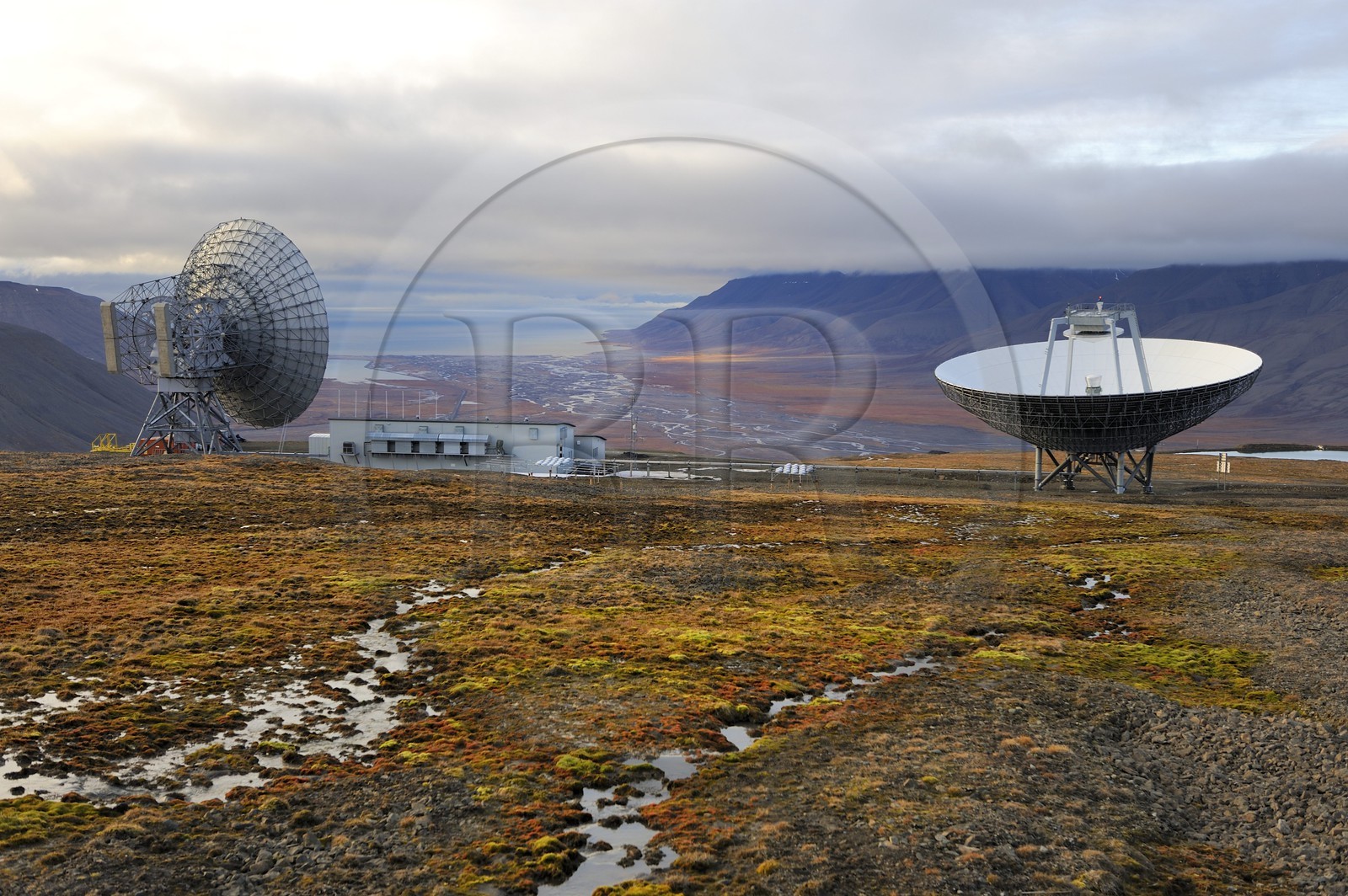 Norvège, Svalbard (Spitzberg), Longyearbyen, le radar à diffusion incohérente  Eiscat Svalbard Radar (ESR)