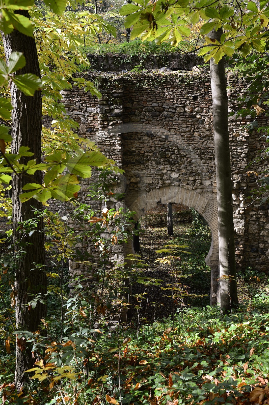 Spain, Andalusia, Granada, former door into the gardens leading at the Alhambra