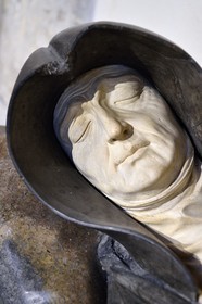 France, Meurthe-et-Moselle, Nancy, Palais Ducal (the Duke of Lorraine's Palace) houses the Historical Museum of Lorraine, Cordeliers Church, recumbent statue of the Duchess Philippe de Gueldre by the sculptor Ligier Richier (XVIth century)