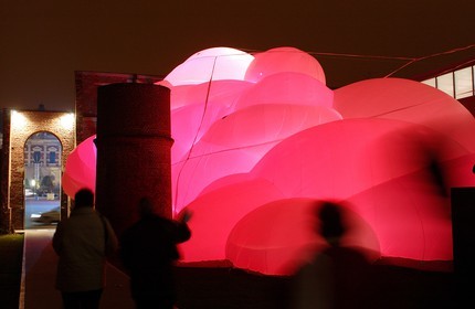 France, Nord (59), Roubaix (Lille 2004), musée d'art et d'industrie La Piscine, le Phare Textile de Mattéo Messervy