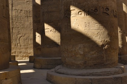 Egypt, Upper Egypt, Nile Valley, Luxor, Karnak Temple listed as World Heritage by UNESCO, Great Hall of Pillars