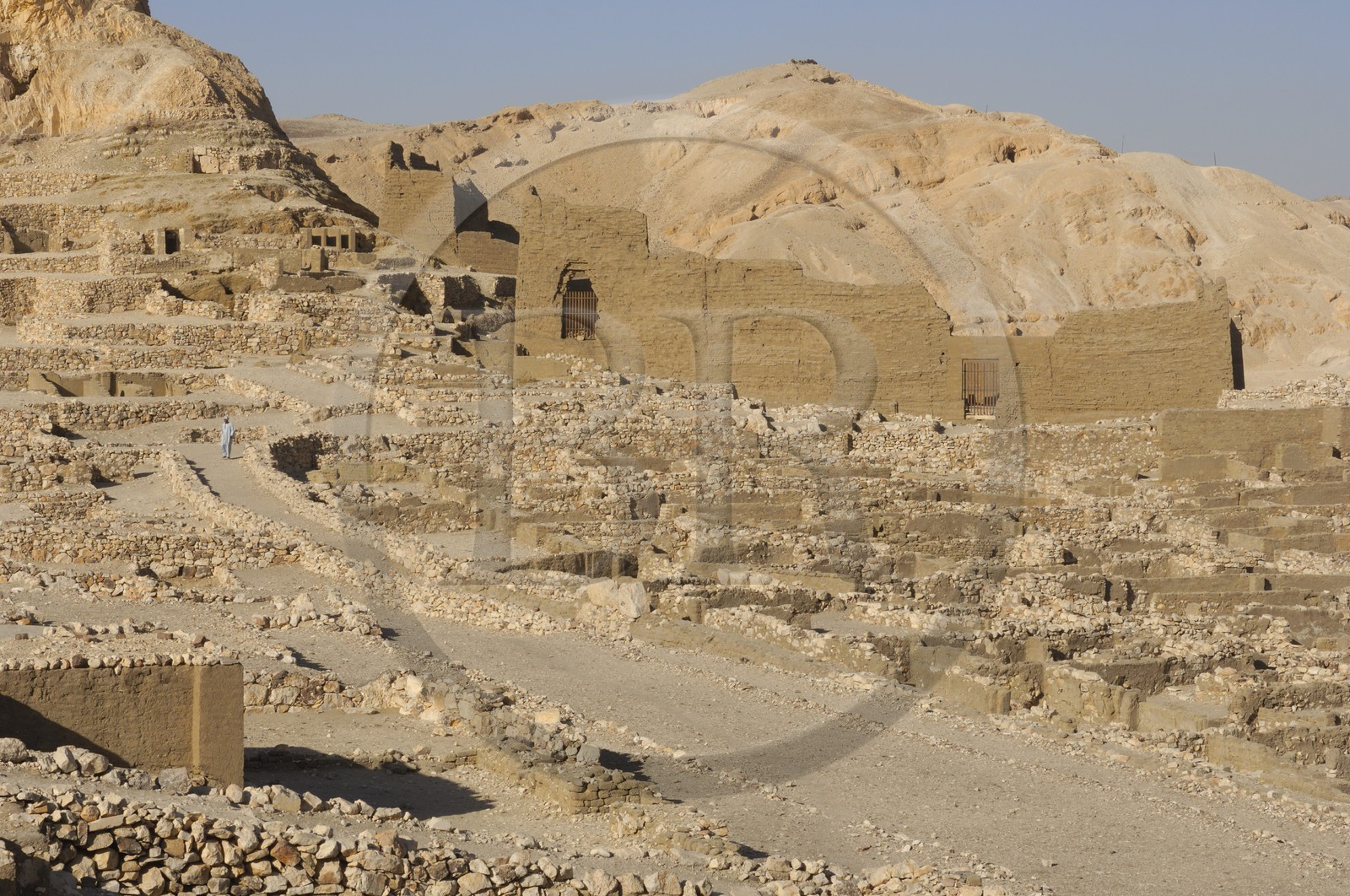 Egypte, Haute Egypte, vallée du Nil, environs de Louxor, nécropole thébaine classée Patrimoine Mondial de l'UNESCO, Thèbes Ouest, Deir el-Medina , la vallée des Artisans