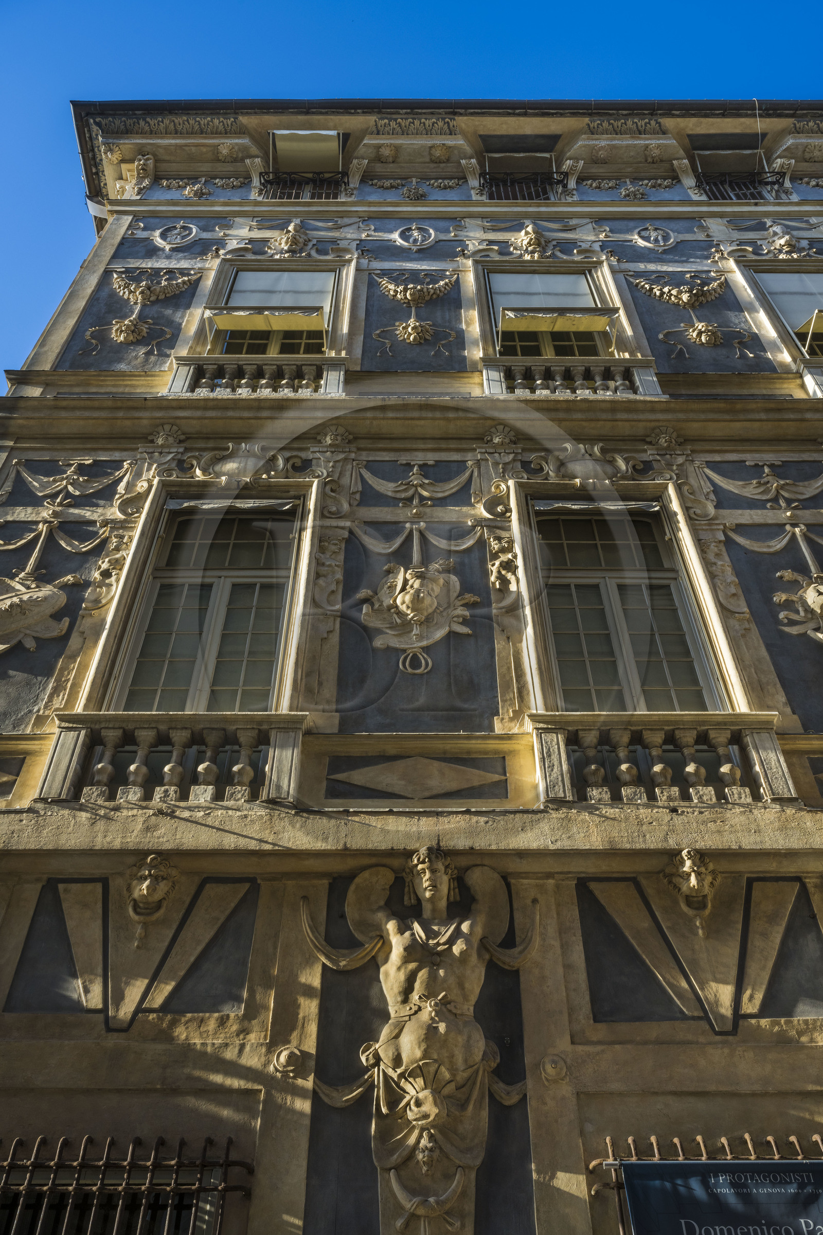 Italie, Ligurie, Gênes, palais des Rolli classés Patrimoine Mondial de l'UNESCO dans la Strada Nuova aujourd’hui via Garibaldi, le Palazzo Podesta également appelé Palazzo Nicolosio Lomellini