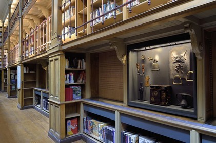 France, Var, Toulon, Toulon Art Museum (MAT), the cabinet of curiosities within the library