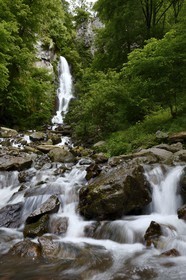 France, Bas Rhin, between Wangenbourg-Engenthal and Oberhaslach, the Nideck waterfall in the Vosges Mountains