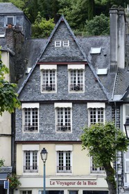 France, Finistère (29), Morlaix, maison traditionnelle sur la place des Otages