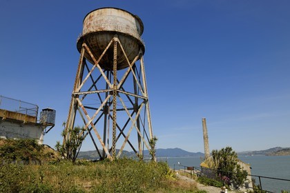 Etats-Unis, Californie, San Francisco, château d'eau de la prison d'Alcatraz